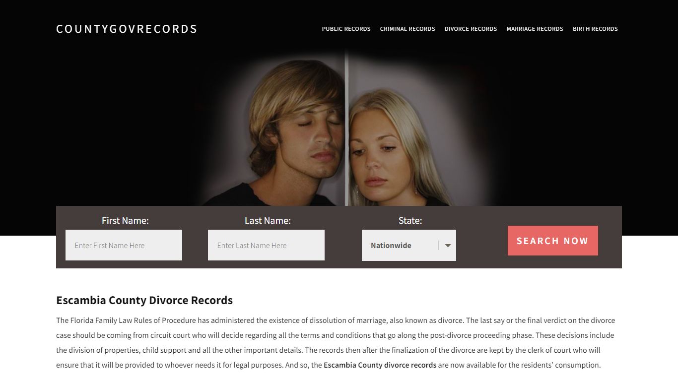 Escambia County Divorce Records | Enter Name and Search|14 Days Free